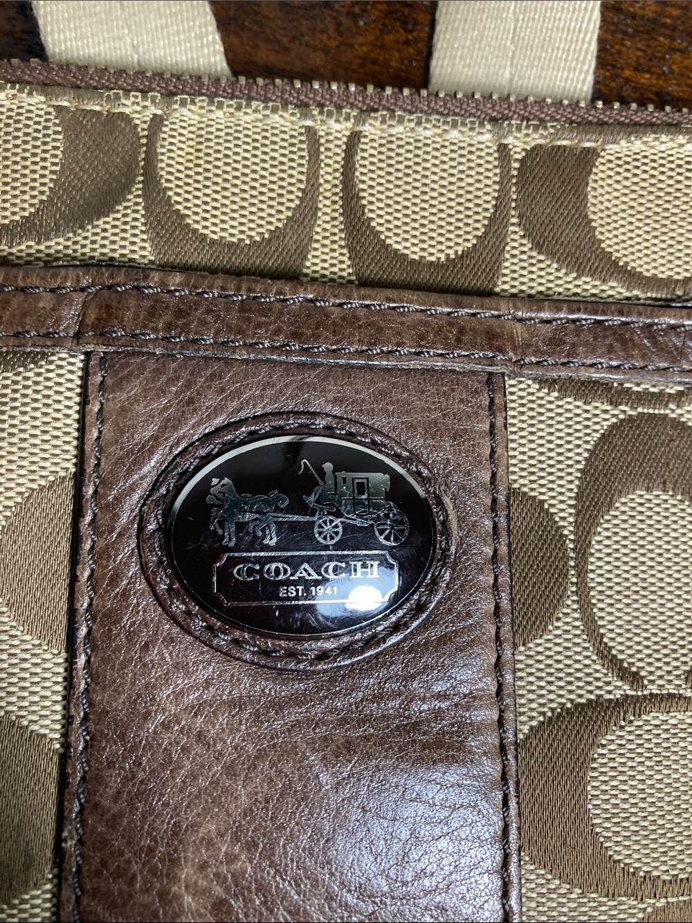 Coach Sutton signature swingpack crosspody bag khaki - Picture 12 of 12